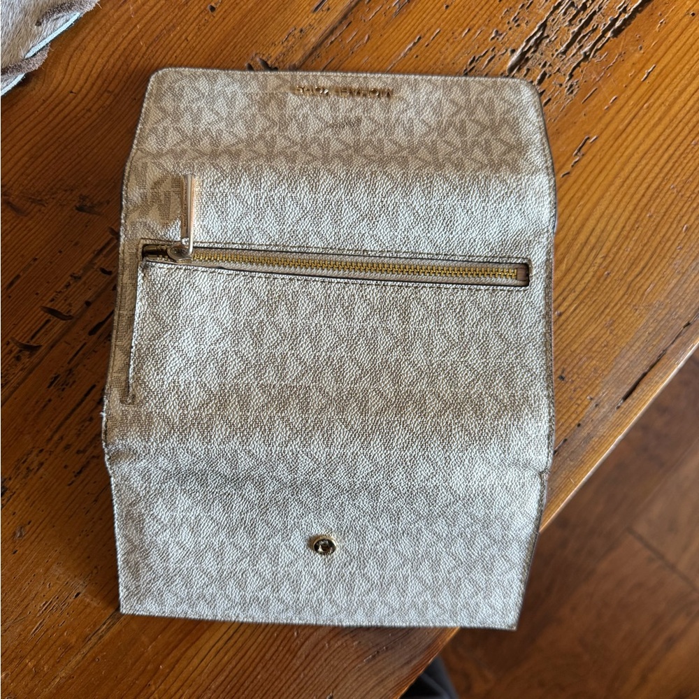 Michael Kors Beige Monogram Wallet
